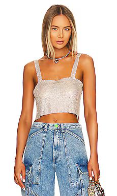superdown Mackenzie Crop Top in Gold from Revolve.com | Revolve Clothing (Global)
