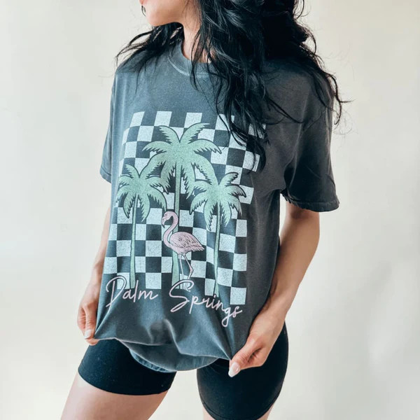 Palm Springs Checkerboard Tee | Mountain Moverz