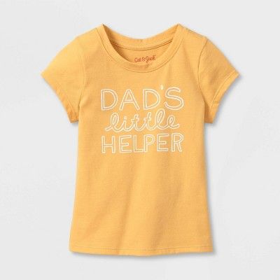 Toddler Girls&#39; &#39;Dad&#39;s Little Helper&#39; Short Sleeve Graphic T-Shirt - Cat &#38; Jac... | Target
