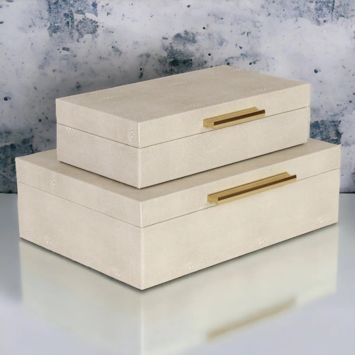 Rebeka 2 Piece Faux Leather Decorative Box Set | Wayfair North America