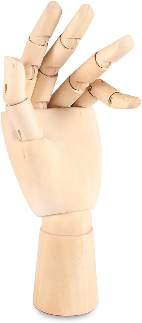 Fashionclubs 7" Wooden Sectioned Opposable Articulated Left/Right Hand Figure Manikin Hand Model ... | Amazon (US)
