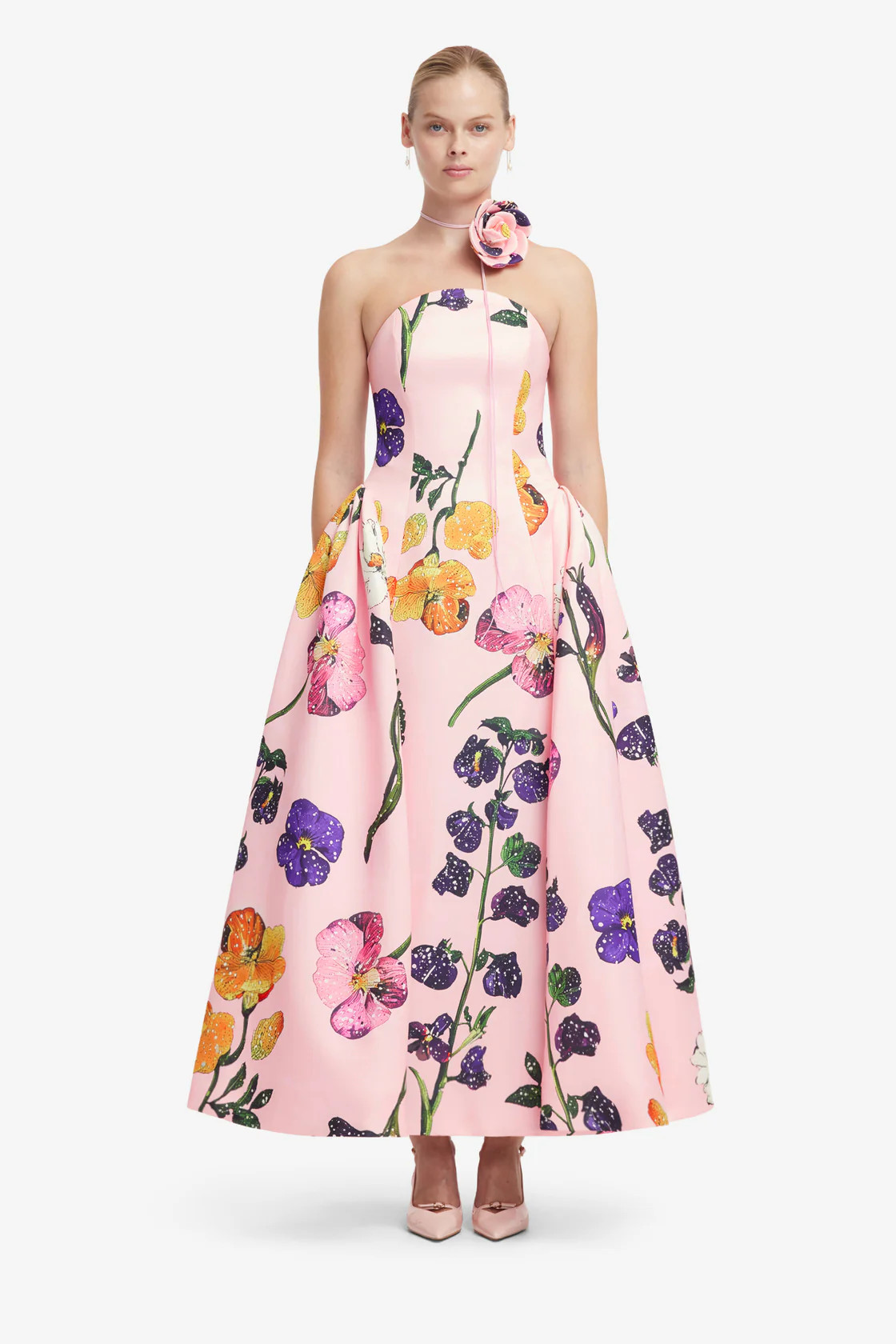 Violet Bustier Maxi Dress - Wildbloom | LEO LIN US