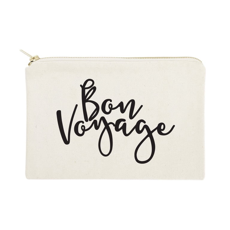 Bon Voyage Travel Cotton Canvas Cosmetic Bag | Walmart (US)