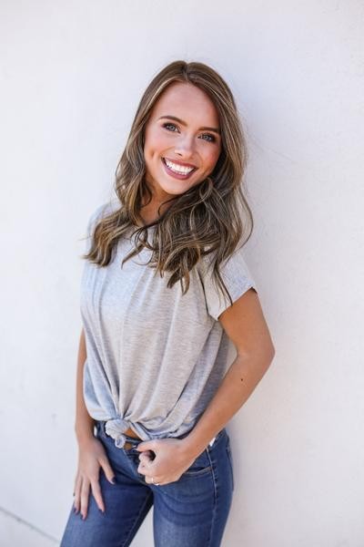 Perfect Piko Tee - Heather Grey | ivy & leo