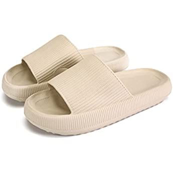Platform Pillow slippers for Men Women ，Lightweight Open Toe Shower Shoes ，Women's Comfort Cloud Sli | Amazon (US)