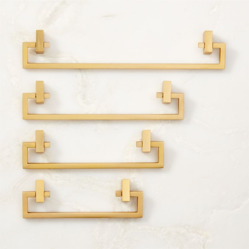 Raelle Satin Brass Handles | CB2 | CB2