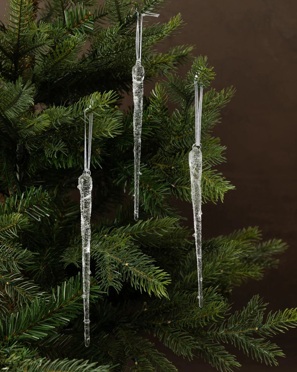 Frosted Icicle Ornaments (Set of 3) | McGee & Co.
