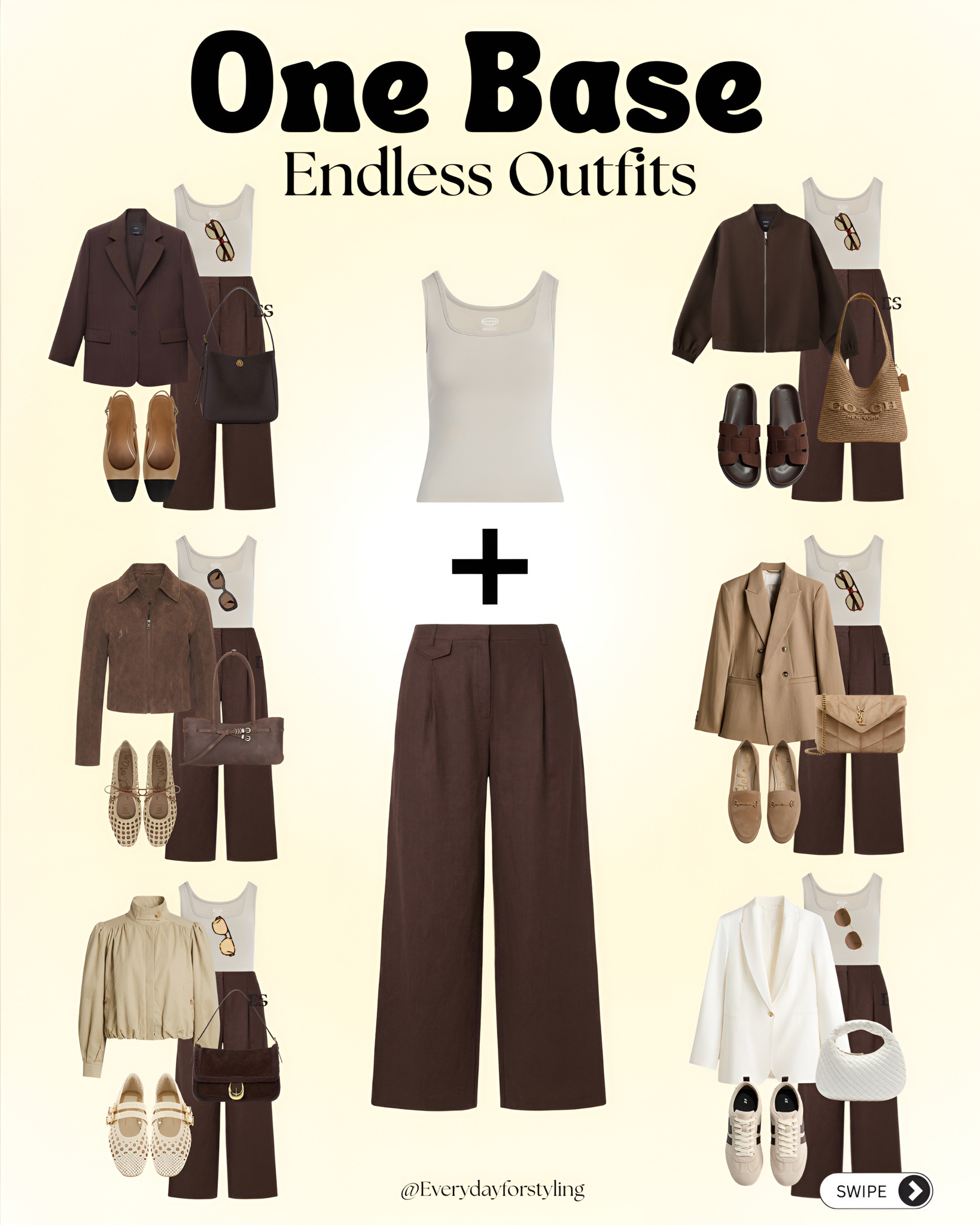 One Base, Endless Spring Outfits 🤍✨ 
Building a capsule vibe that works harder than your wardrobe—same base, 6 fresh looks you can repeat all season 🌿 

spring outfits, capsule wardrobe spring, neutral outfits women, minimal style outfits, everyday outfit ideas, effortless chic style, basic outfit styling, wardrobe essentials women, classic outfit ideas, simple elegant outfits, outfit repeat ideas, mix and match outfits, neutral capsule wardrobe, spring street style, spring style, summer outfit ideas, how to wear, what to wear, ways to style, everydayforstyling

#zara #springoutfits, #capsulewardrobe , #neutralstyle, everydaystyle, #springfashion

#LTKootd #LTKTravel #LTKSeasonal