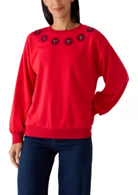 Women's Long Sleeve Floral Sweeper Top | Belk