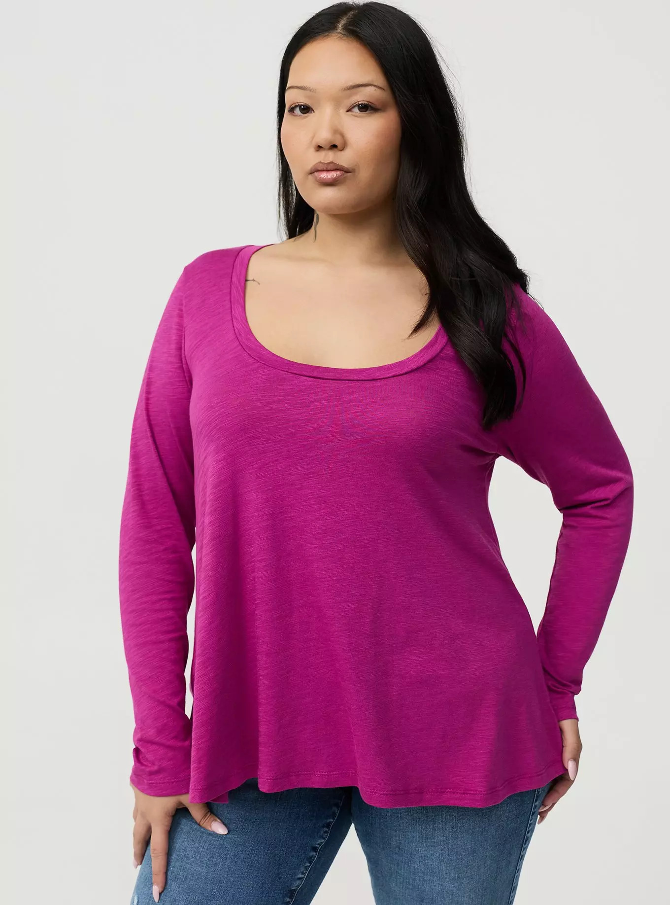 Vintage Slub A-Line Scoop Neck Tee | Torrid (US & Canada)