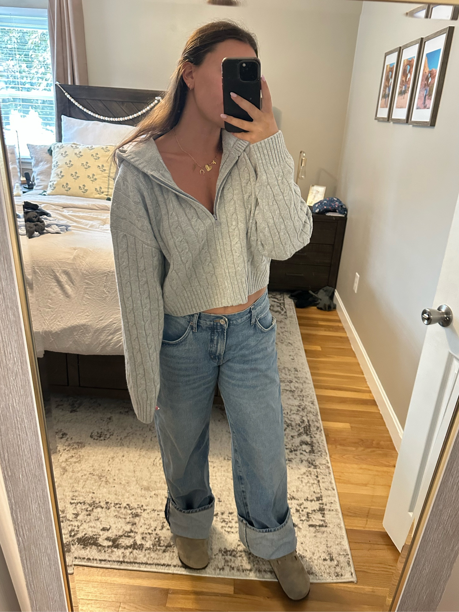 fall transition outfit, HART charm necklace, Aritzia sweater, Agolde jeans, Birkenstock Boston 

#LTKShoeCrush #LTKMidsize #LTKSeasonal