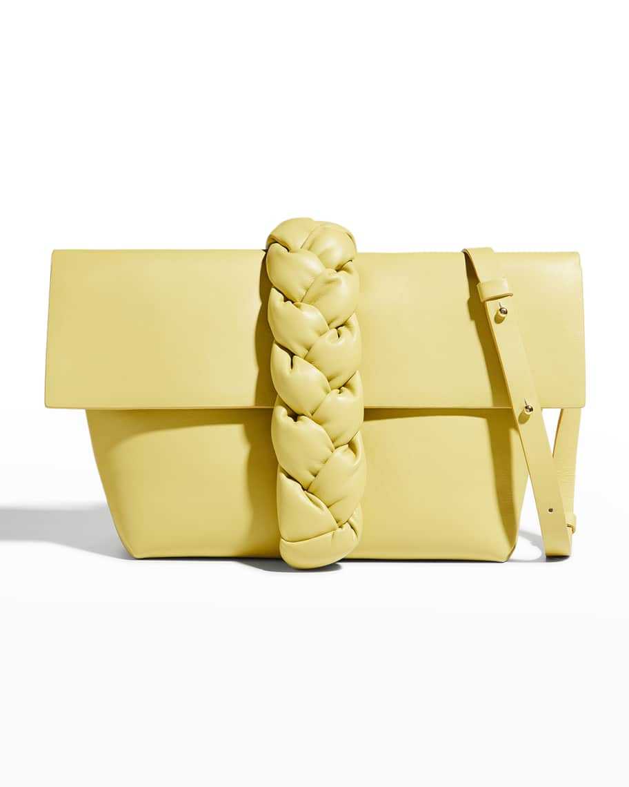DeMellier Verona Braided Calfskin Clutch Bag | Neiman Marcus