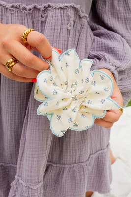 Scallop Double Ruffle Scrunchie | Shop Andi