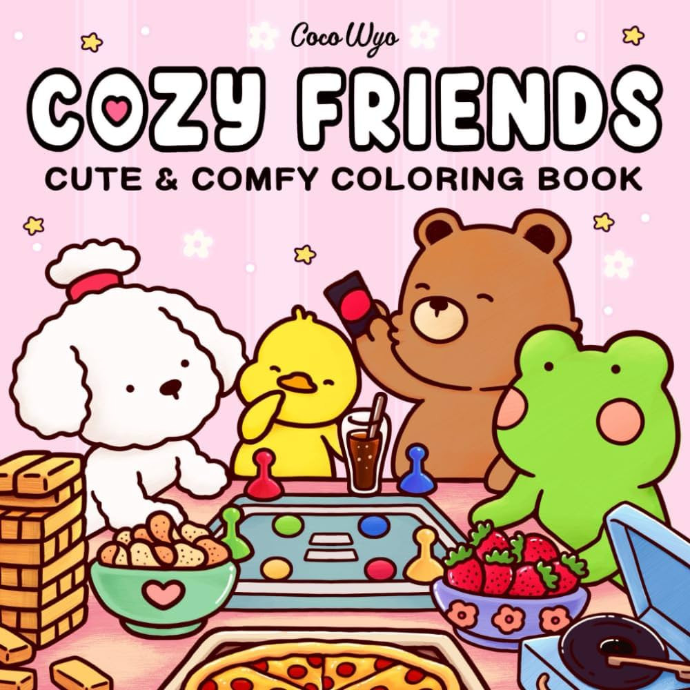 Cozy Friends: Coloring Book for Adults and Teens Featuring Super Cute Animal Characters with Easy... | Amazon (CA)