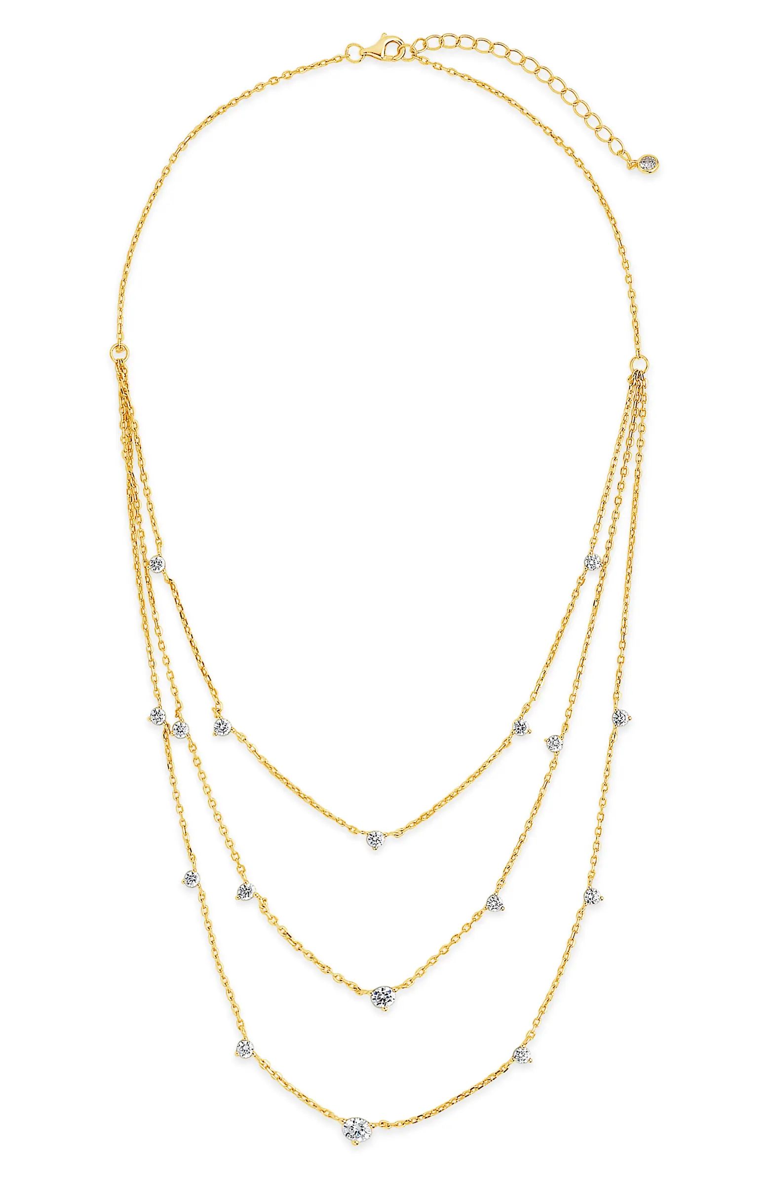 Sterling Forever Layered Station Necklace | Nordstrom | Nordstrom