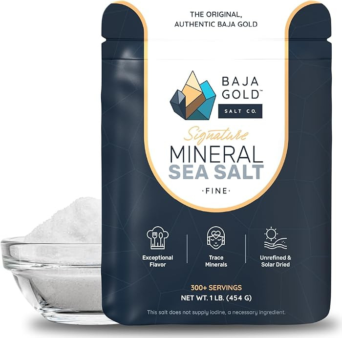 Baja Gold Mineral Sea Salt - Recommended by Gary Brecka - Fine Grind Salt for Cooking & Baking | ... | Amazon (US)