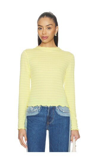 Halfdays Ynes Long Sleeve Top in Yellow. - size L | Revolve Clothing (Global)