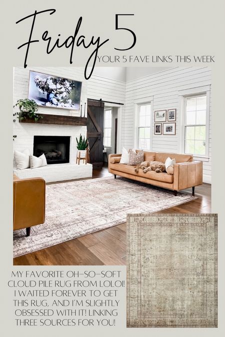Friday too 5! Your favorite links and best sellers this week. Loloi Margot mat-01 rug in antique sage super soft cloud pile rug living room home decor leather couch sofa transitional home design gallery wall matted photo frames Amazon wayfair rugs usa target open floor plan 

#LTKstyletip #LTKsalealert #LTKhome