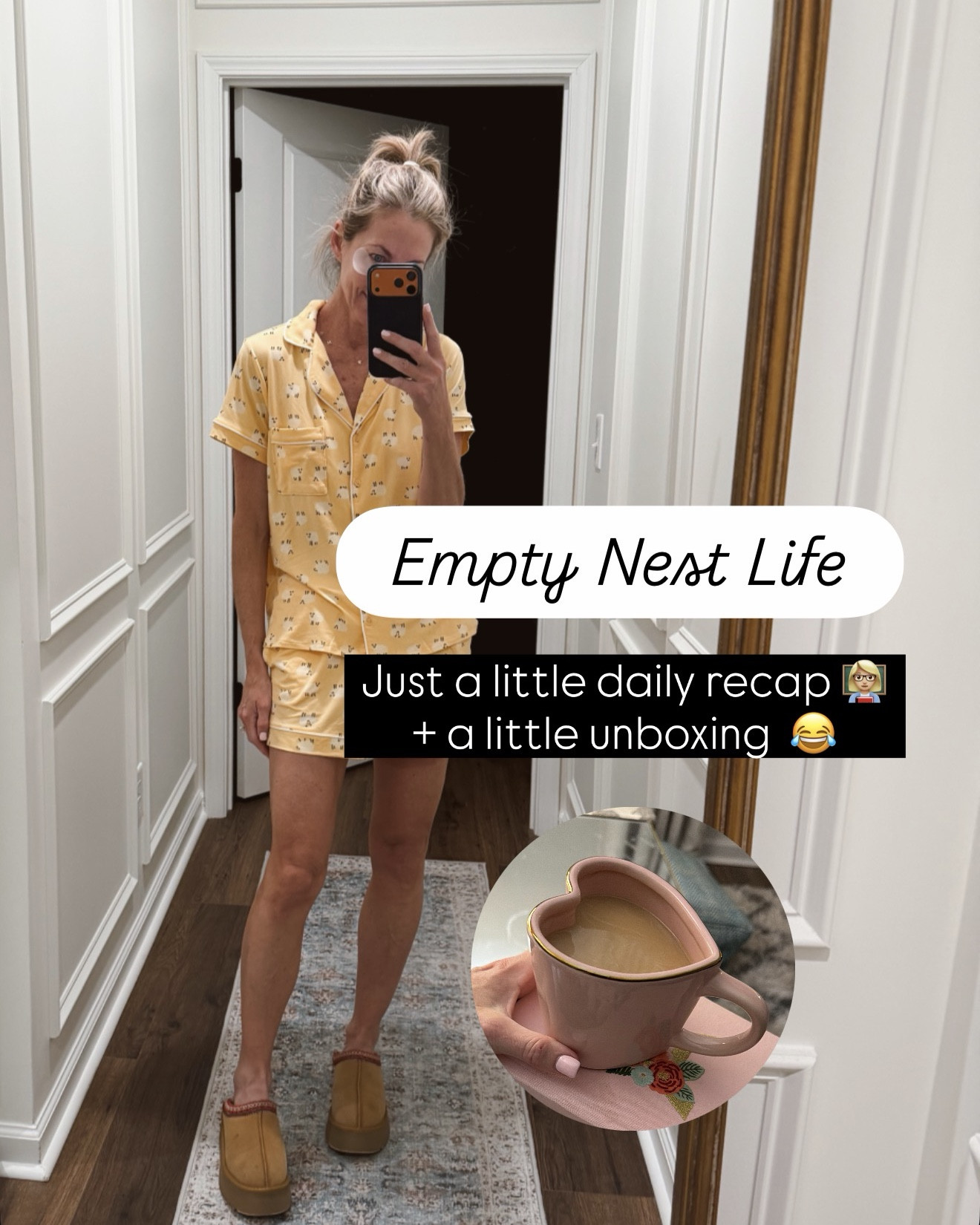 Empty nest life = coffee before the emails, prayer before the noise, and then getting dressed for Learning Land … Somewhere between meetings, errands, and “removing the evidence” of late night shopping… there was a little unboxing and a sneak peek of what’s coming, a run because it’s needed… Then ending the day like Groundhog Day— dinner, same routine, but different pajamas. Comment DAY to grab any links you may see! 

#LTKgrwm #LTKdayinmylife #LTKmorningroutine