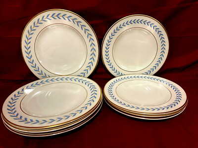 Syracuse Sherwood Old Ivory Blue Laurel Set Of 4 Each Salad & Bread Plates USA | eBay US