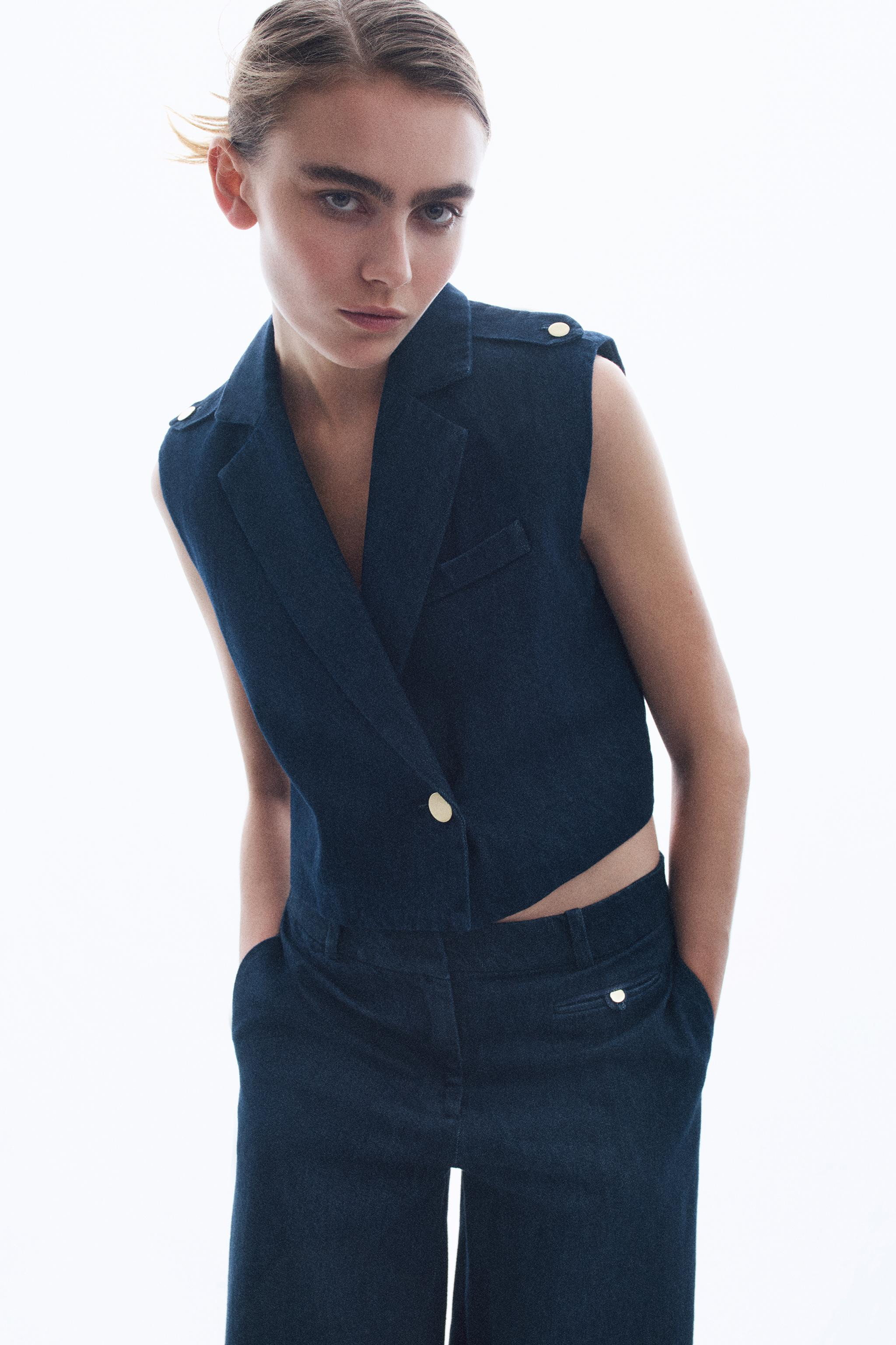 Z1975 SHORT DENIM VEST | Zara US