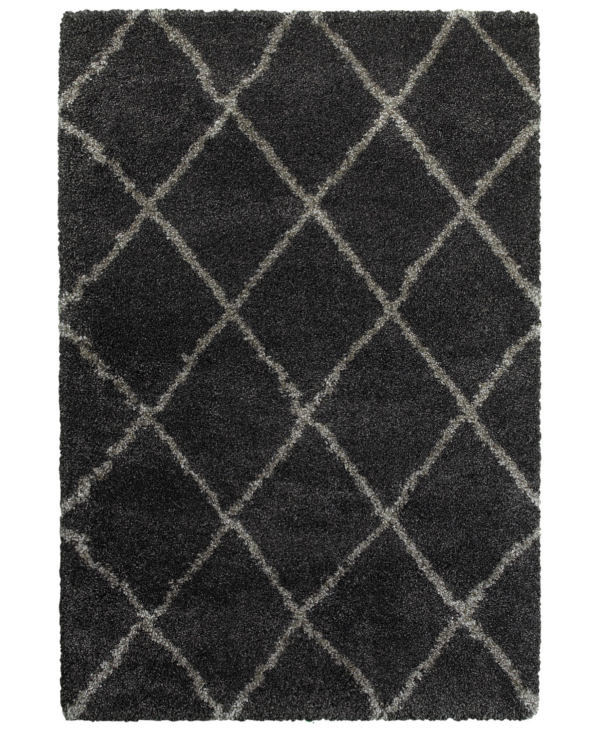 Oriental Weavers Henderson Shag 090 7'10" x 10'10" Area Rug - Charcoal/Grey | Macy's