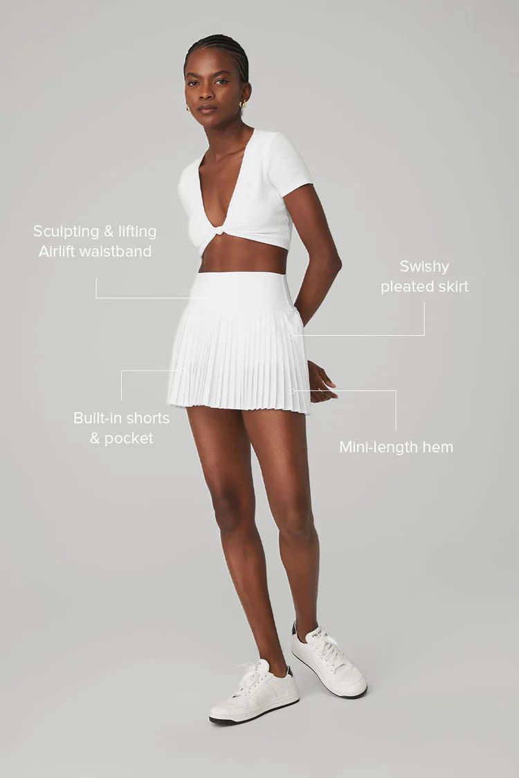 Grand Slam Tennis Skirt - White | Alo Yoga
