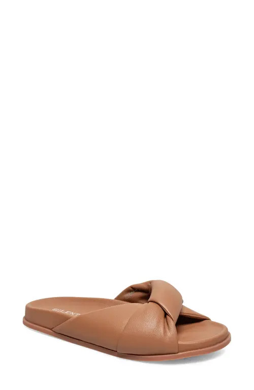 Silent D Herron Slide Sandal in Tan Smooth Vegan at Nordstrom, Size 6Us | Nordstrom