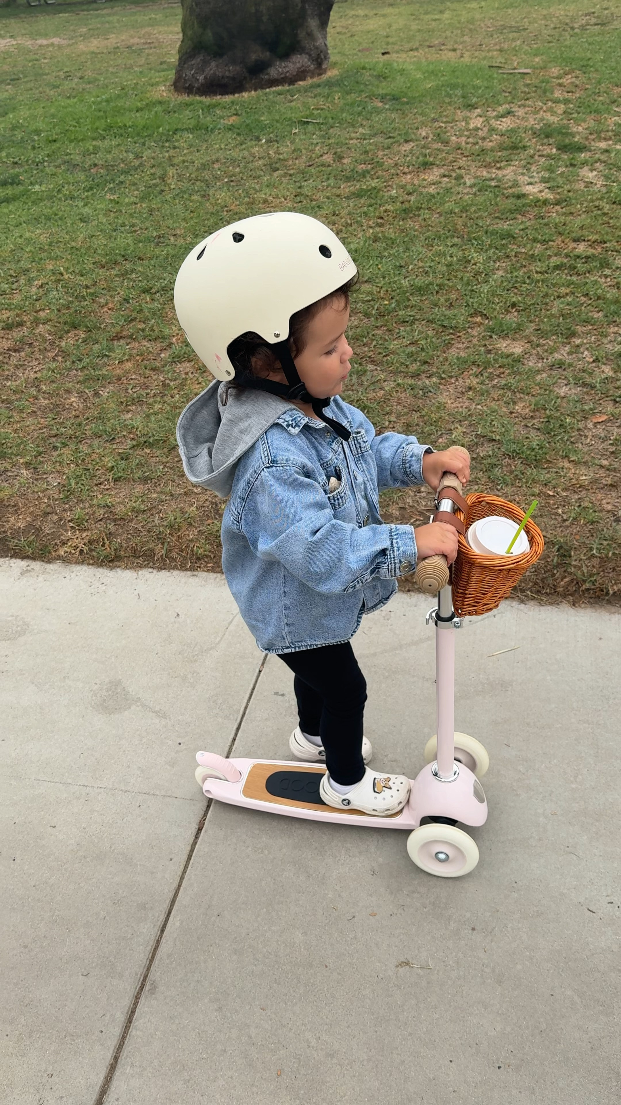 golden milk latte without espresso and she thinks it’s her “coffee”. 😭🥹 We take this scooter everywhere with us! She loves riding it 🛴

#LTKKids #LTKVideo #LTKFamily