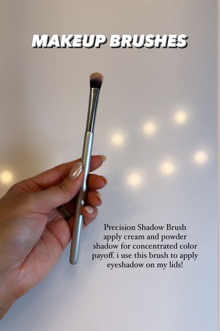 Precision Shadow Brush
apply cream and powder
shadow for concentrated color
payoff. i use this brush to apply
eyeshadow on my lids!

#LTKfindsunder50 #LTKbeauty #LTKstyletip