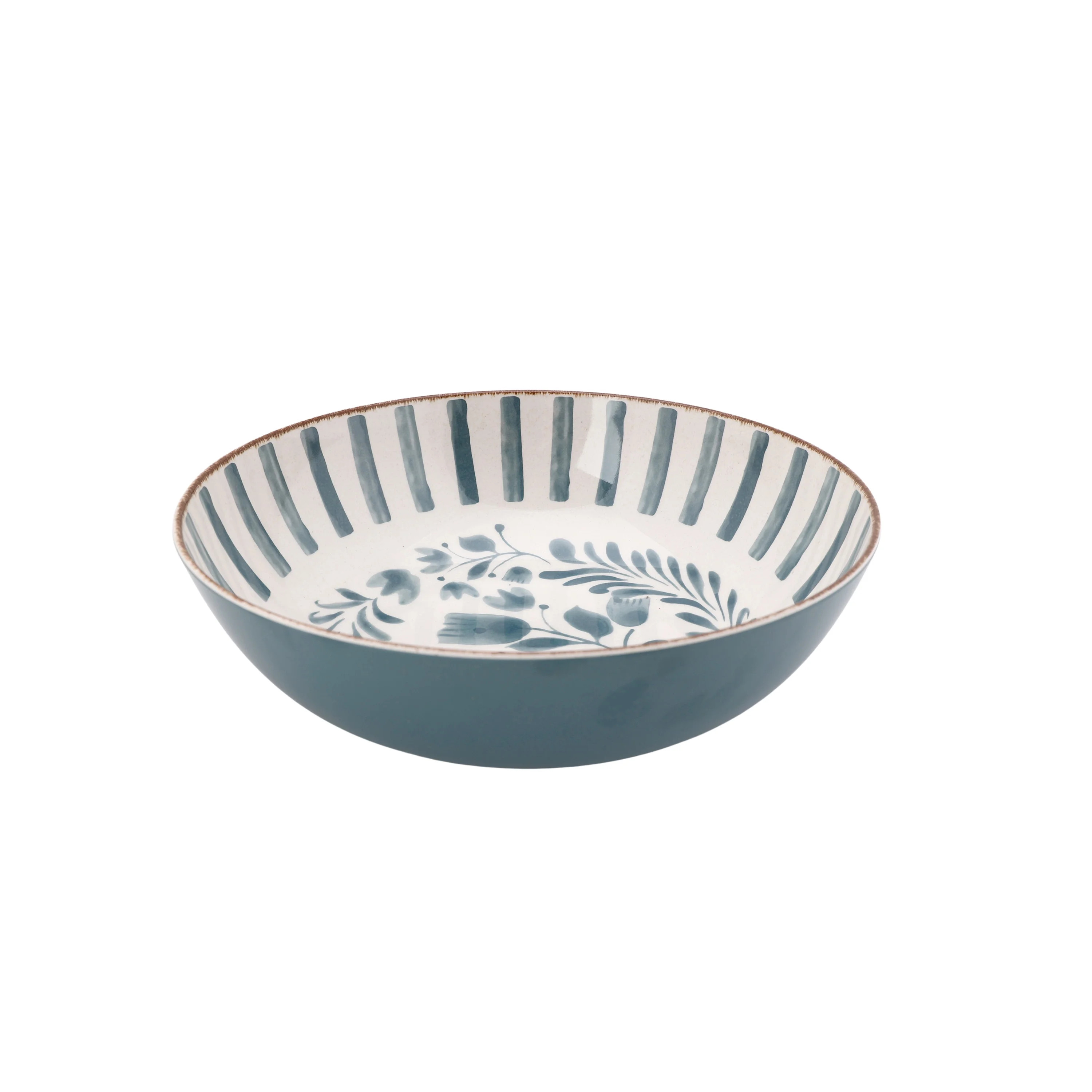Better Homes & Gardens 12-inch Bamboo Melamine Serve Bowl, Blue | Walmart (US)