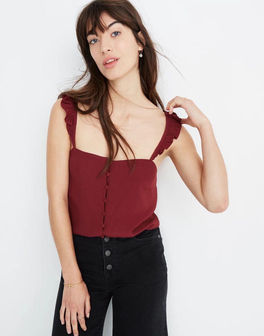 Ruffle-Strap Cami Top | Madewell