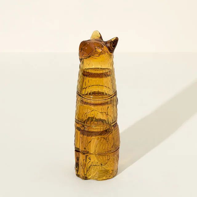 Amber Cat Stacking Glass Set | UncommonGoods