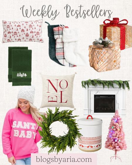 Last weeks bestsellers and reader favorites! Christmas decor, Christmas sweater, pink Christmas tree, Norfolk pine garland, Norfolk pine wreath, Christmas pillow, holiday decor 

#LTKHoliday #LTKhome #LTKfindsunder50