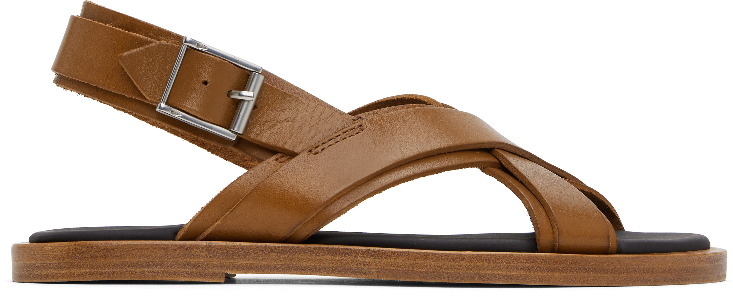 A.P.C. Brown Lou Sandals | SSENSE