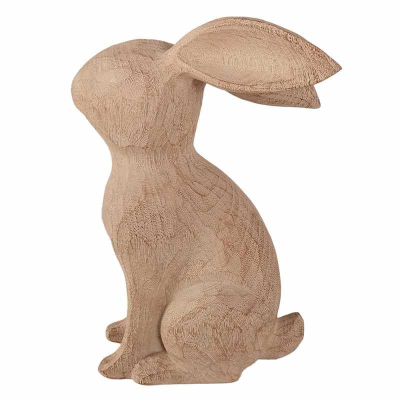 Woodgrain Sitting Bunny, 12" | At Home