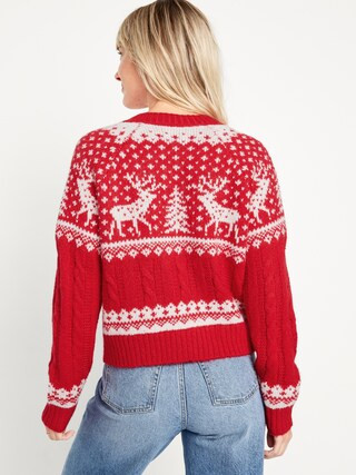 Fair Isle Cardigan Sweater for Women | Old Navy (US)