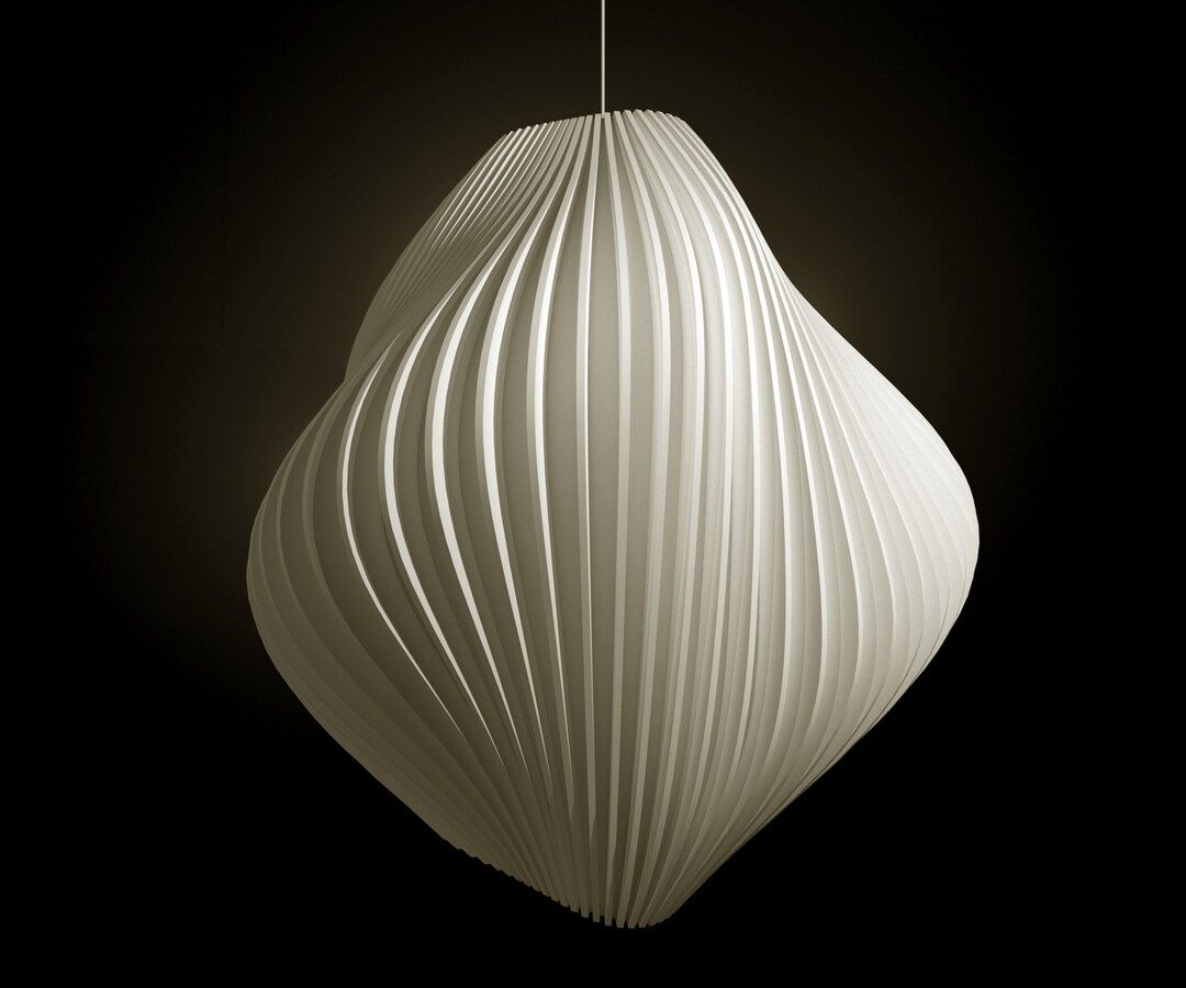 White Wave Lampshade V2  Pendant Light  Contemporary  - Etsy | Etsy (US)