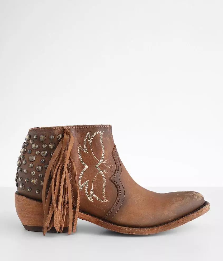 Studded Western Leather Ankle Boot | Buckle