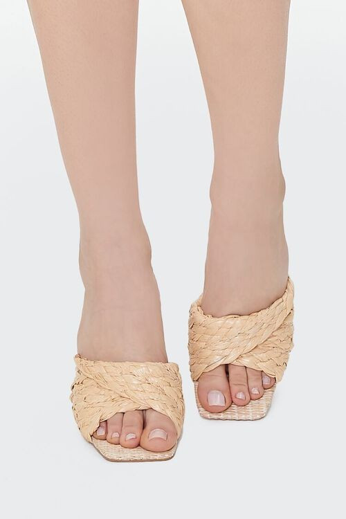Basketwoven Open-Toe Stiletto Heels | Forever 21 (US)