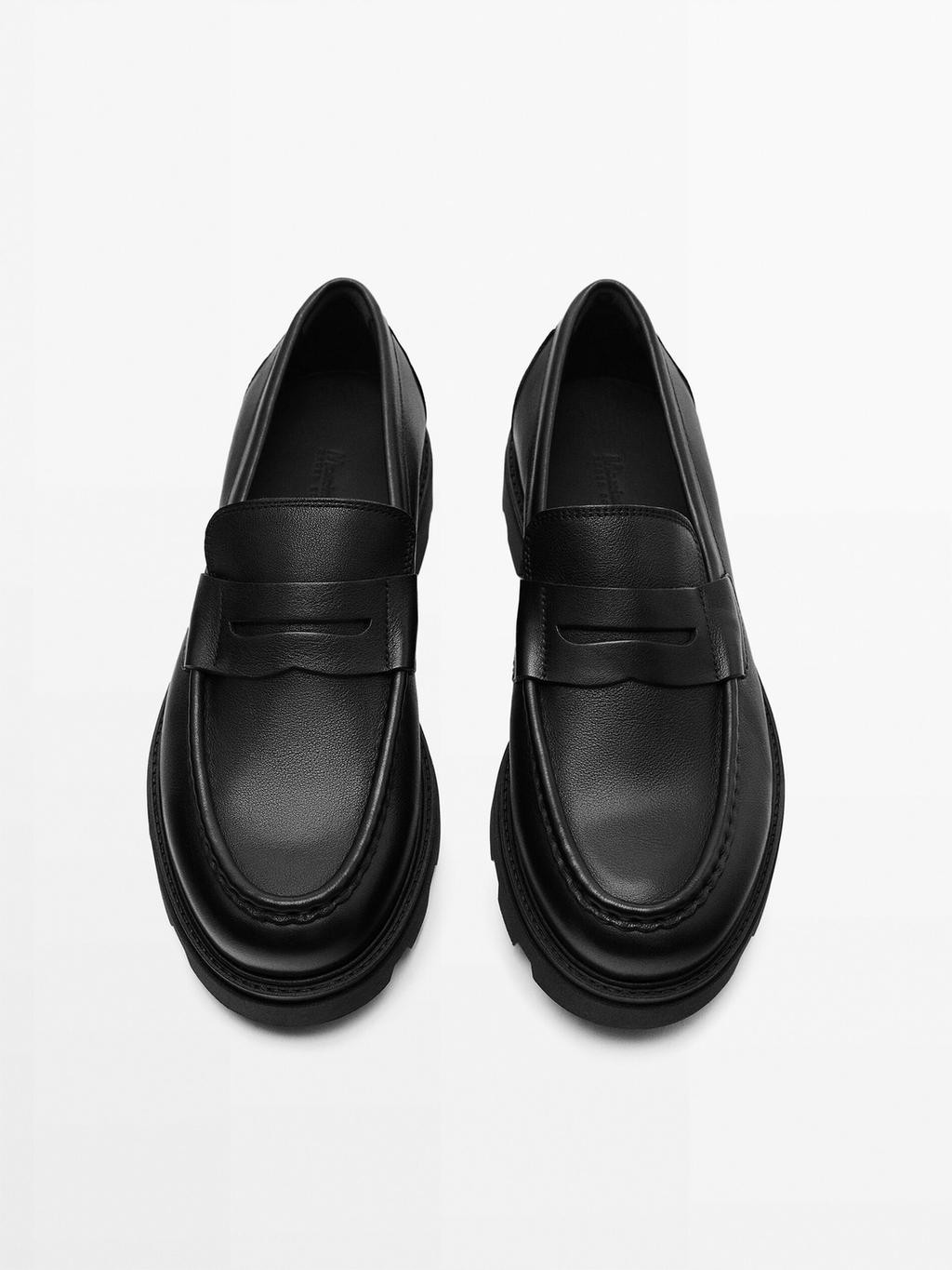 Loafer aus Nappaleder mit Profilsohle | Massimo Dutti DE