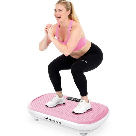 MERACH Full Body Vibration Plate - Stability, Calf Workout, Silicone Pedals, Supports 440 lbs, Bluetooth Sync | Walmart (US)
