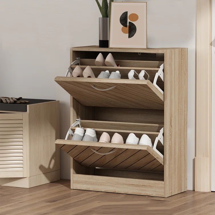 Flip-up 12 Pair Shoe Storage Cabinet | Wayfair North America