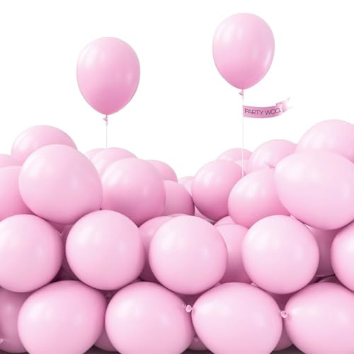 PartyWoo Baby Pink Balloons 100pcs 5 Inch Pastel Pale Light Pink Balloons for Baby Shower Gender Reveal Engagement Bachelorette Wedding Bridal Shower Easter Birthday Party Decorations Pink-Q05 | Amazon (US)