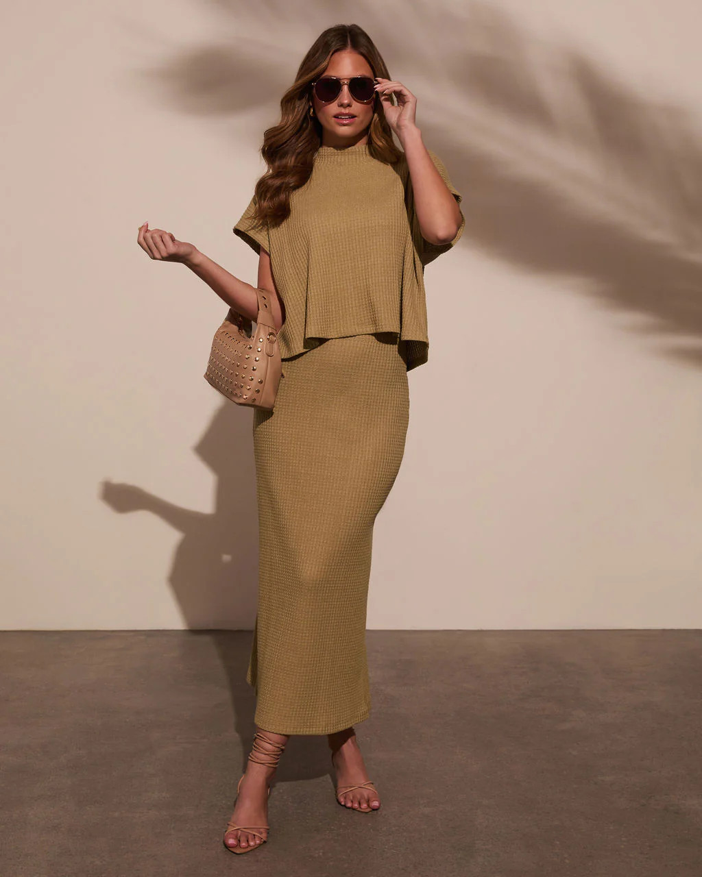 Sweet Daydream Waffle Knit Skirt | VICI