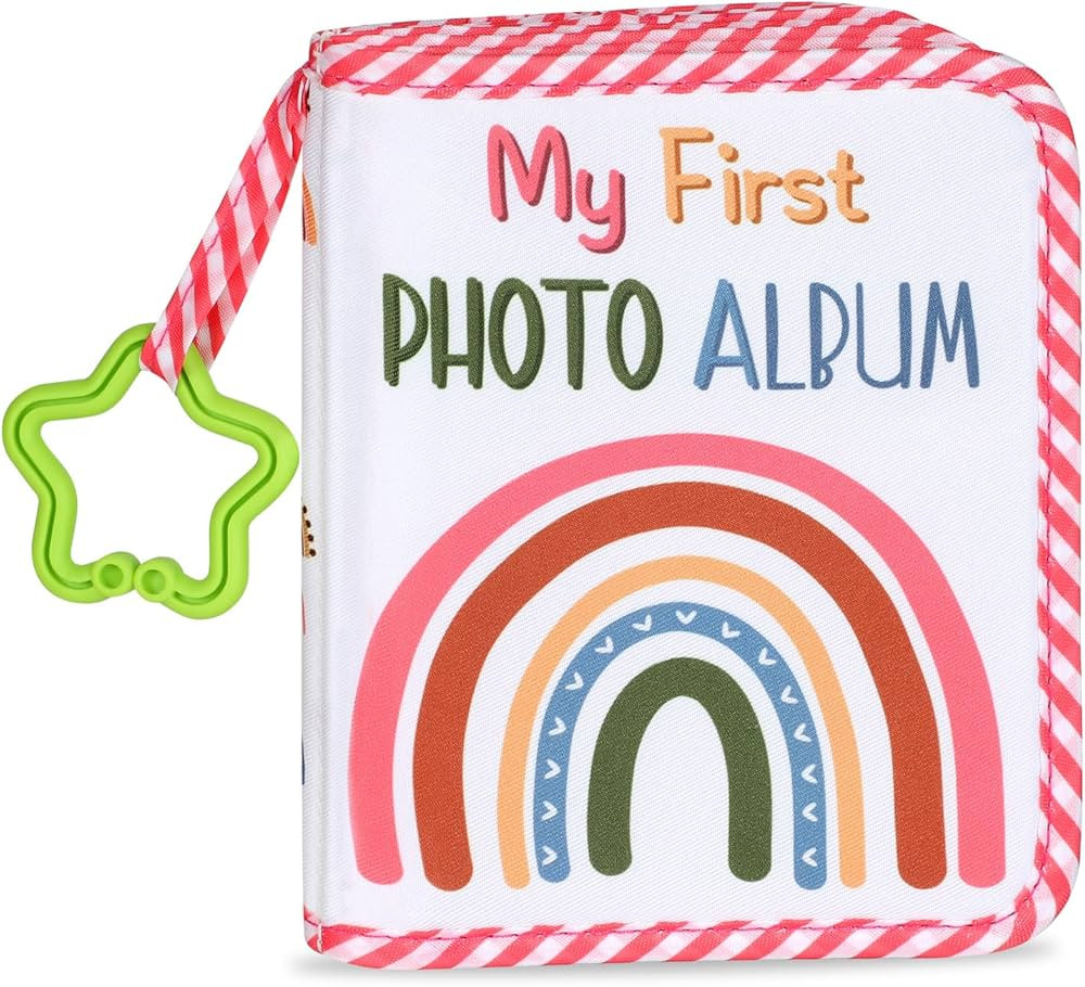 Baby's My First Family Album Soft Photo Cloth Book Boho Rainbow My First Book of Photos Baby Memo... | Amazon (US)