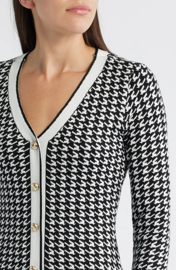 Houndstooth Long Sleeve Sweater Dress | Nordstrom