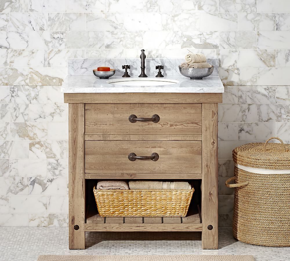 Benchwright 36" Single Sink Vanity | Pottery Barn (US)