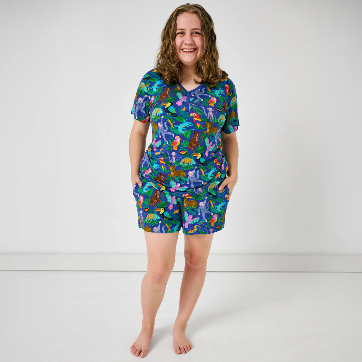 Jungle Jam Women's Pajama Shorts | Little Sleepies