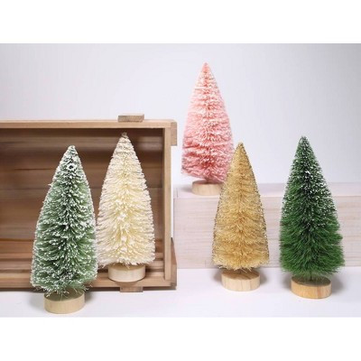 5ct Medium Glitter Bottlebrush Trees - Bullseye's Playground™ | Target